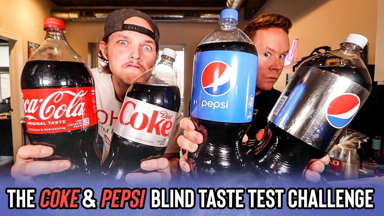 The Coke vs. Diet Coke vs. Pepsi vs. Diet Pepsi Blind Taste Test Challenge 🥤