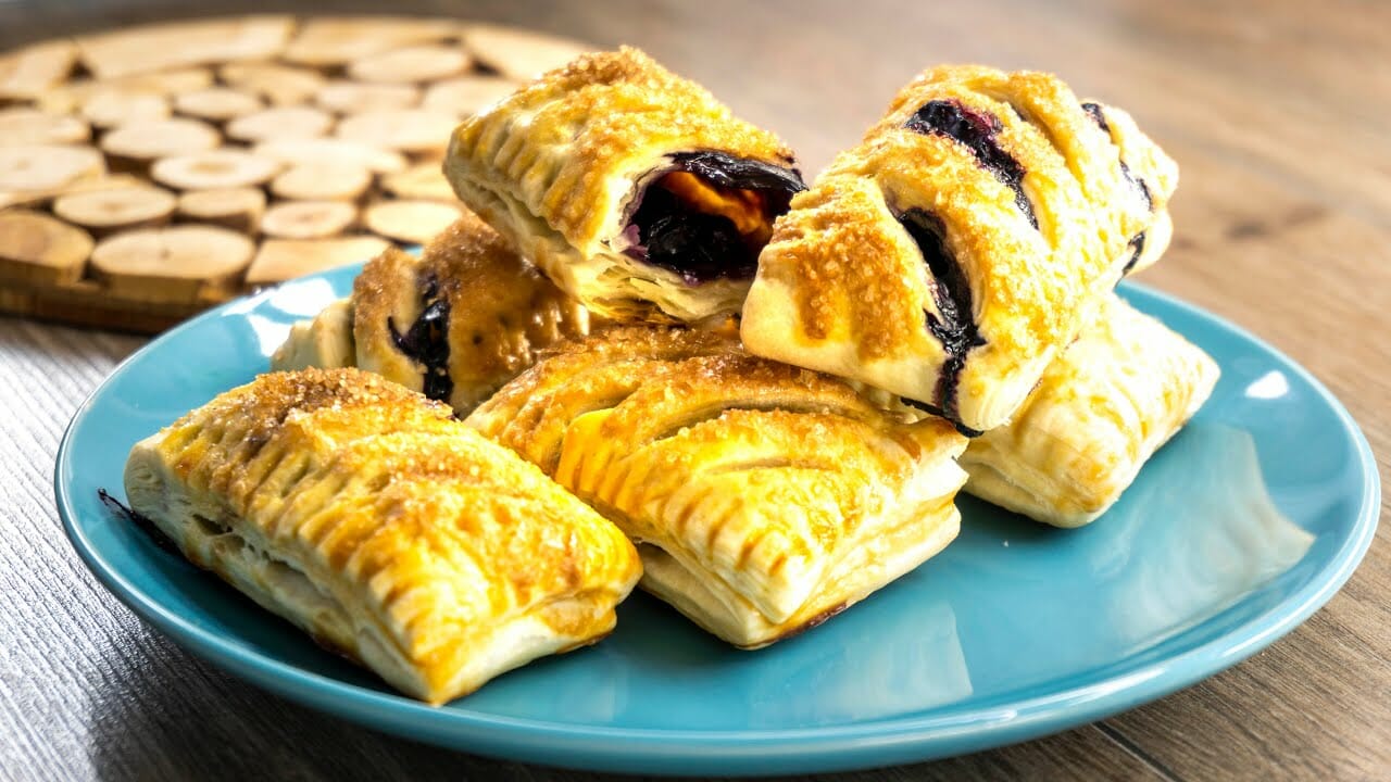 Blueberry Puff Pastry Rolls recipe
