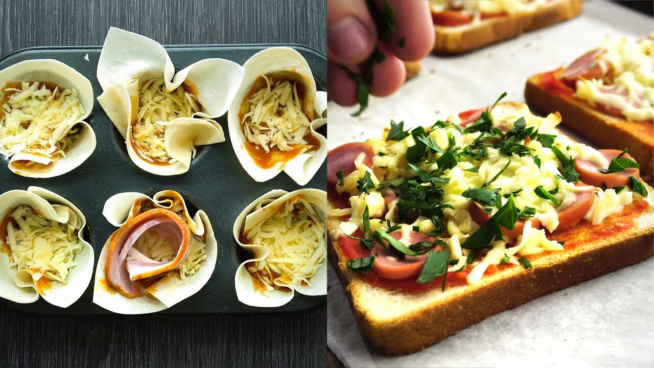 Hot dogs Pizza Toast Recipe - Mini Pizza Cups Recipe