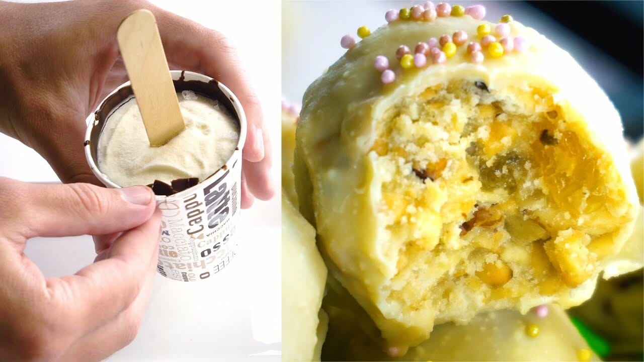 No-Bake Snowballs Recipe - Just Three Simple Ingredients! Ice cream in 5 minutes