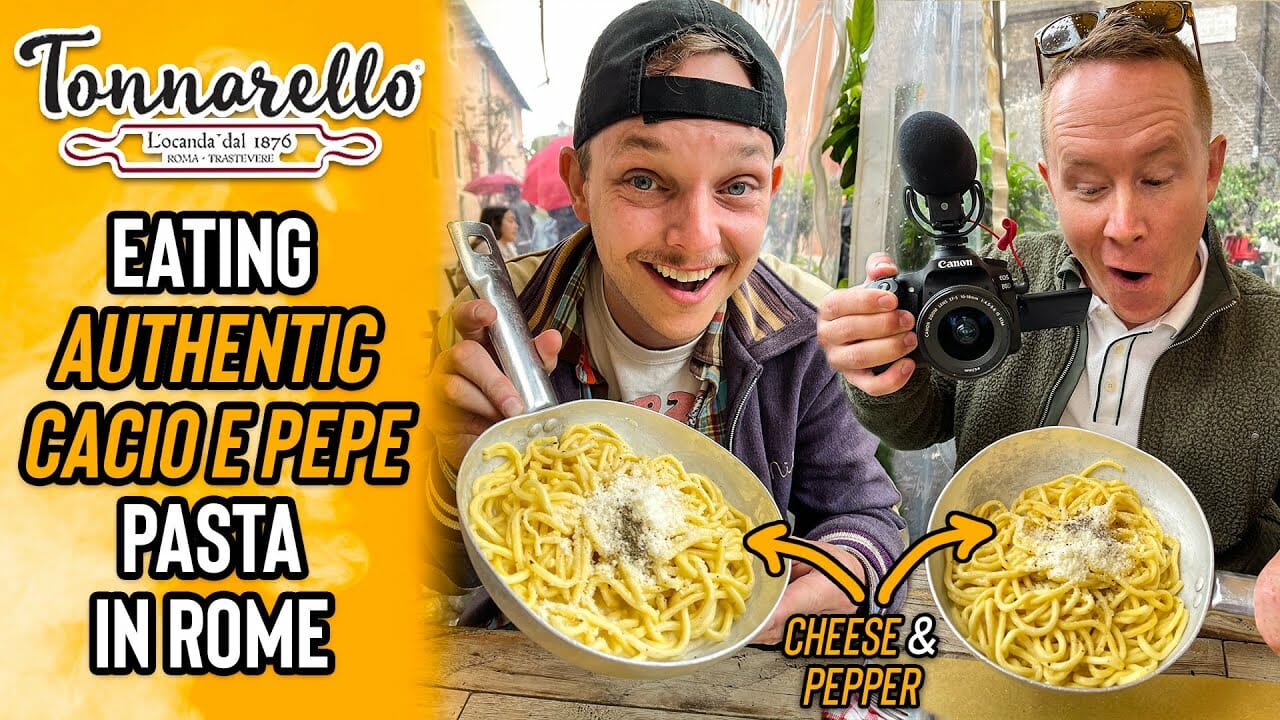 Eating Rome's iconic "Cacio E Pepe" pasta at Tonnarello in Trastevere 🧀🧂