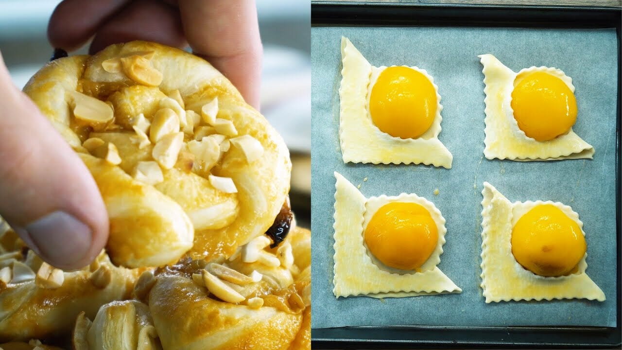 Puff Pastry Caramel Swirls Recipe - Puff Pastry Peach Dessert recipes