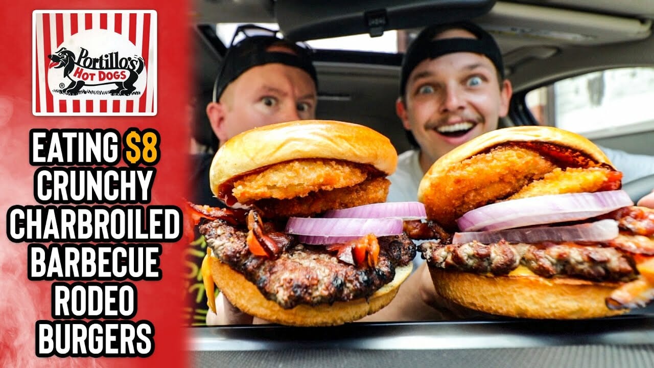 Eating Portillo's $8 Char-broiled Rodeo Cheeseburger | *IS PORTILLO'S A FAST FOOD RESTAURANT?!* 🤠