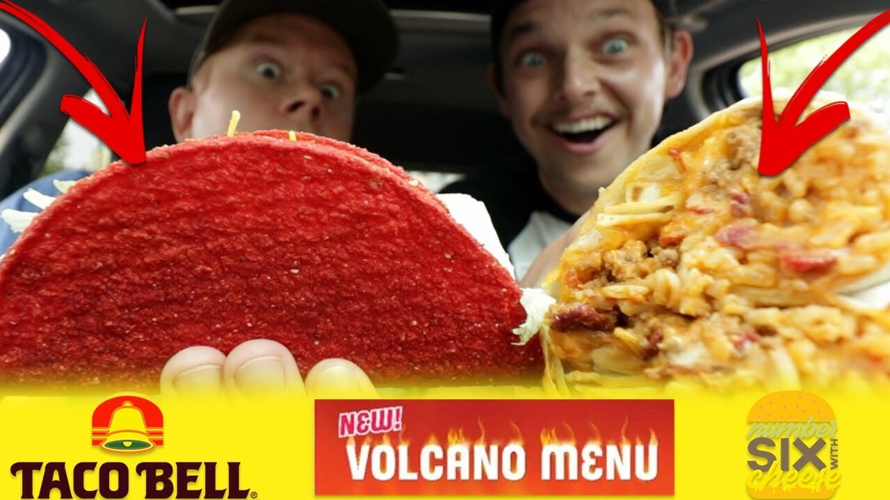 We Tried The Volcano Taco & Burrito | Taco Bell Volcano Menu Review