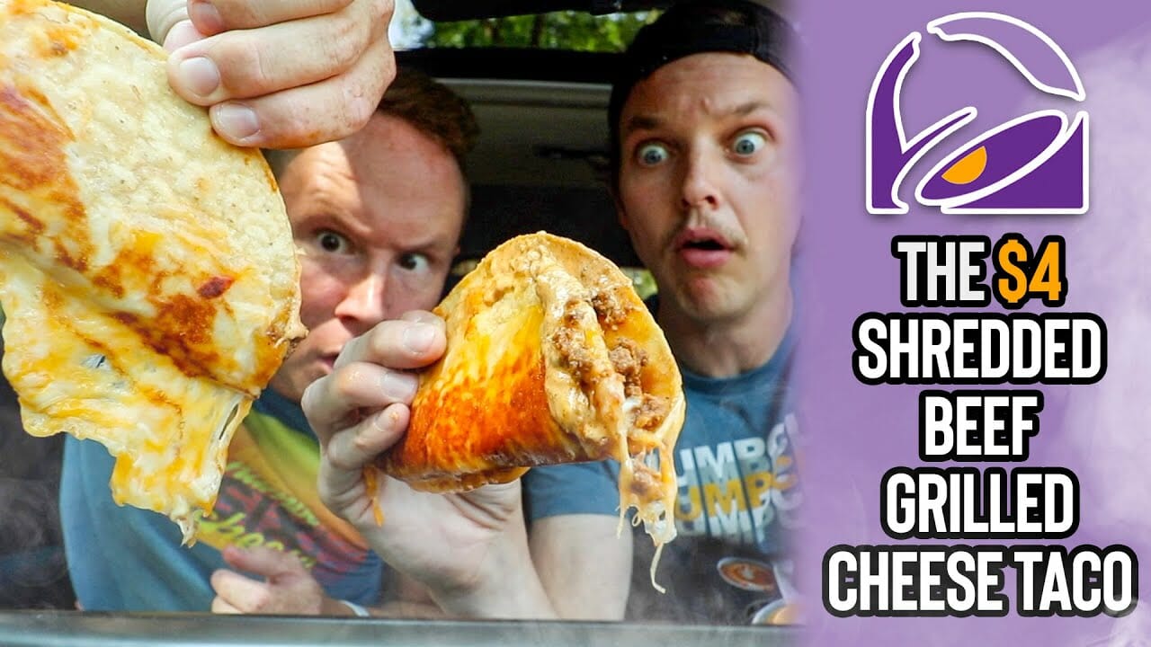 Eating Taco Bell's *NEW* $4 Shredded Beef Grilled Cheese Dipping Tacos | *And FREE TRUFF Sauce?!*